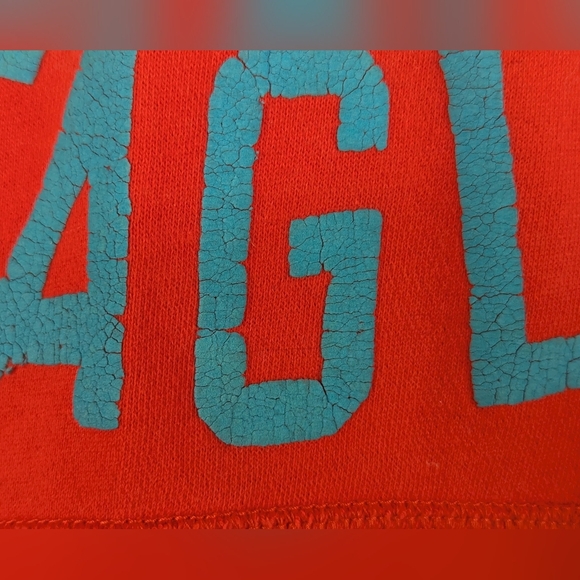 American Eagle Outfitters Y2K Hoodie Retro Size Medium Couple Of Flaws - Picture 5 of 14